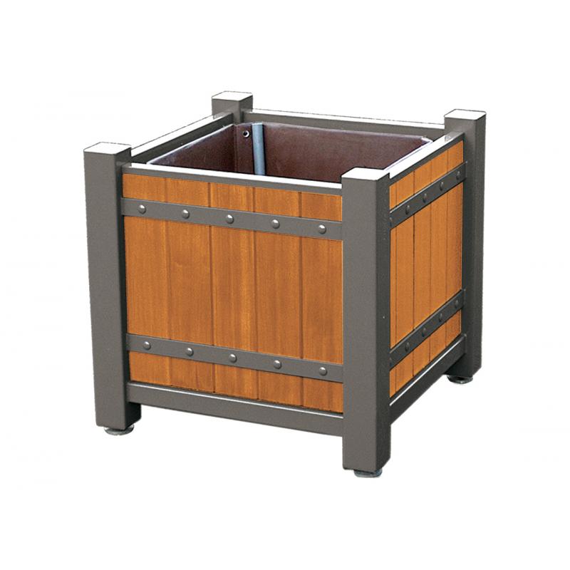 sarlat wood and steel planter