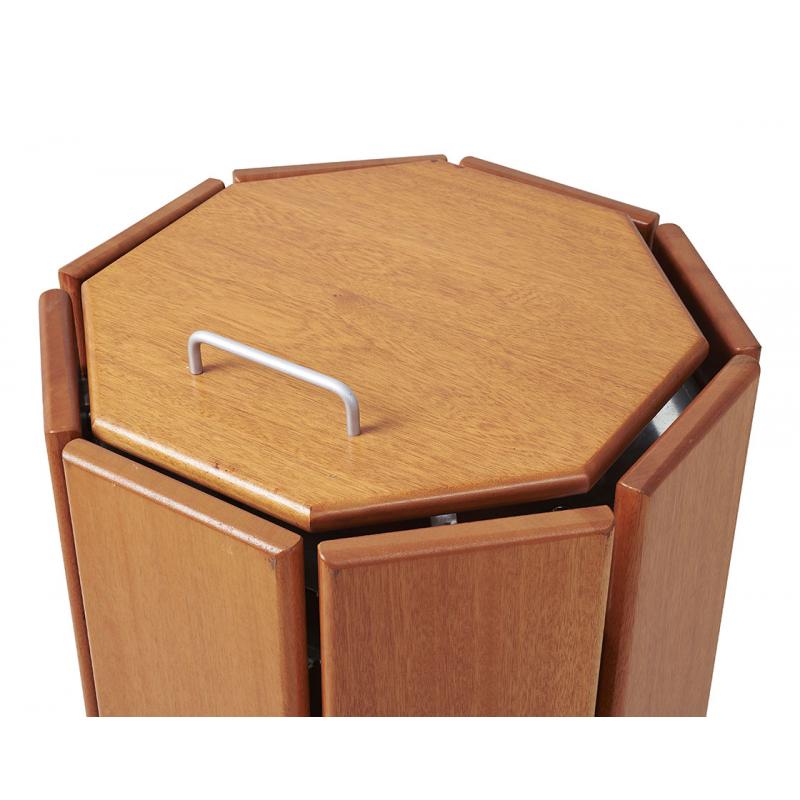 Seville Octagonal Wooden Litter Bin