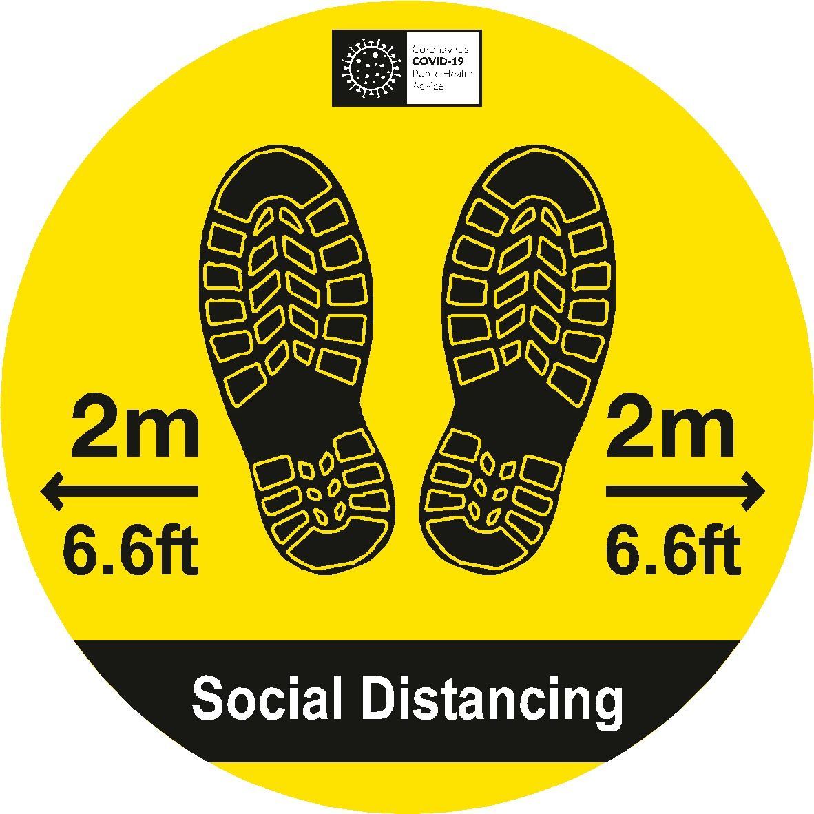 Social Distancing Feet Symbol Floor Graphic