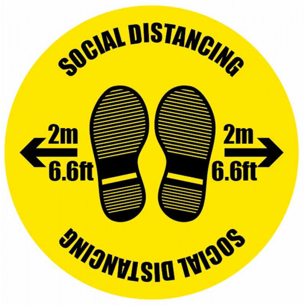 Social Distancing Footprints Floor Graphic