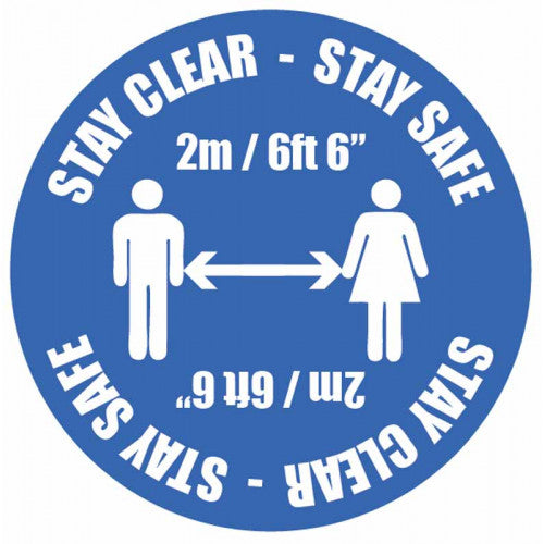 Stay Clear Stay Safe Floor Graphic
