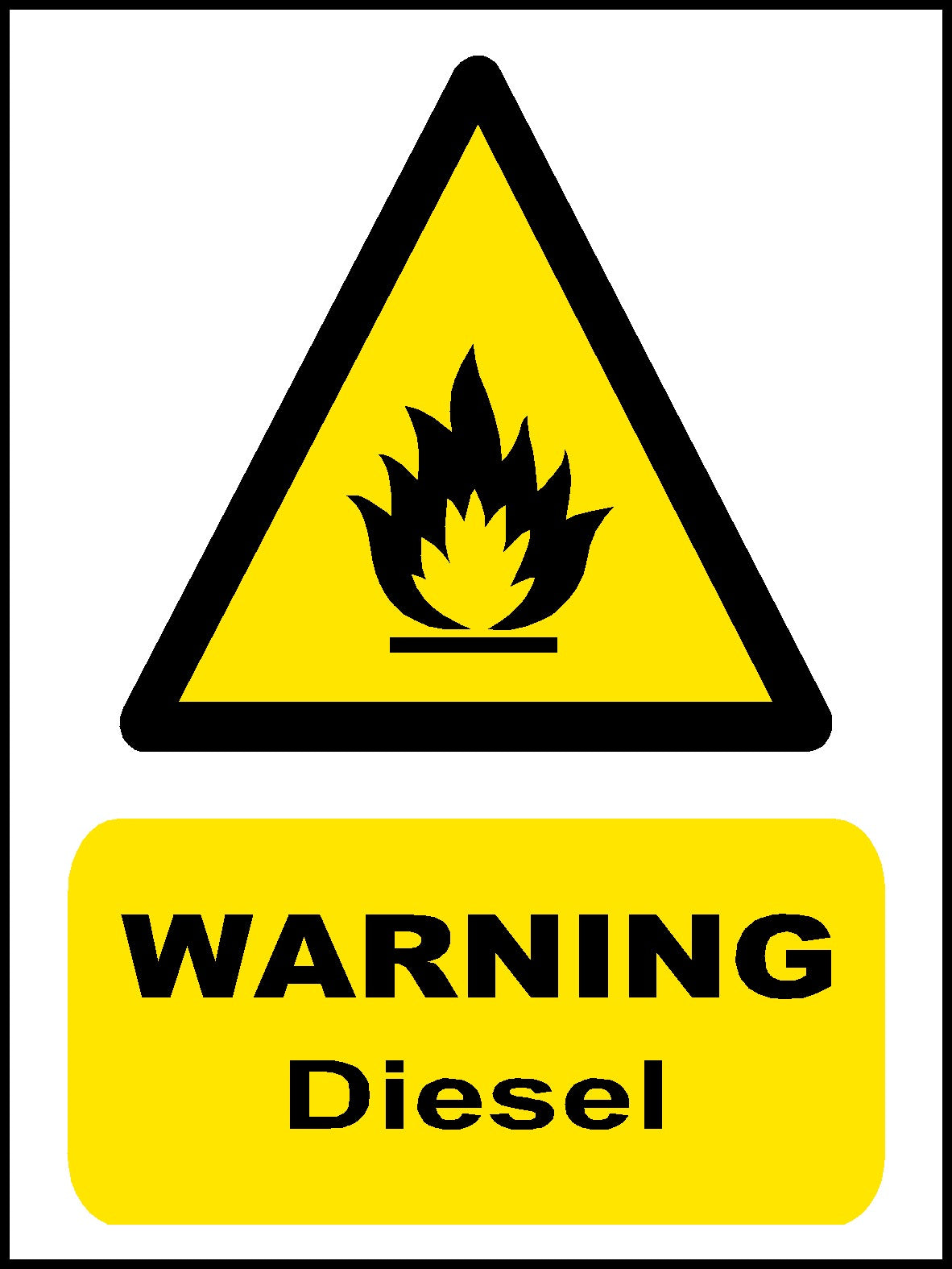 Warning Diesel Sign