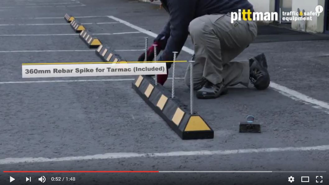 Park It 1800mm Rubber Wheel Stop (Yellow)