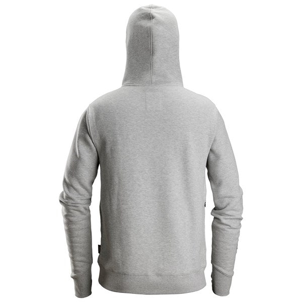 Comfortable cotton-polyester blend hoodie with concealed zip pocket.