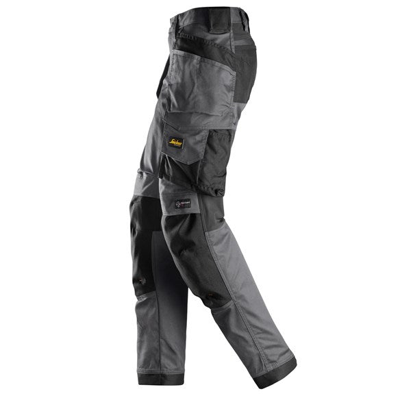 "Full-stretch work trousers for women with ample storage options"