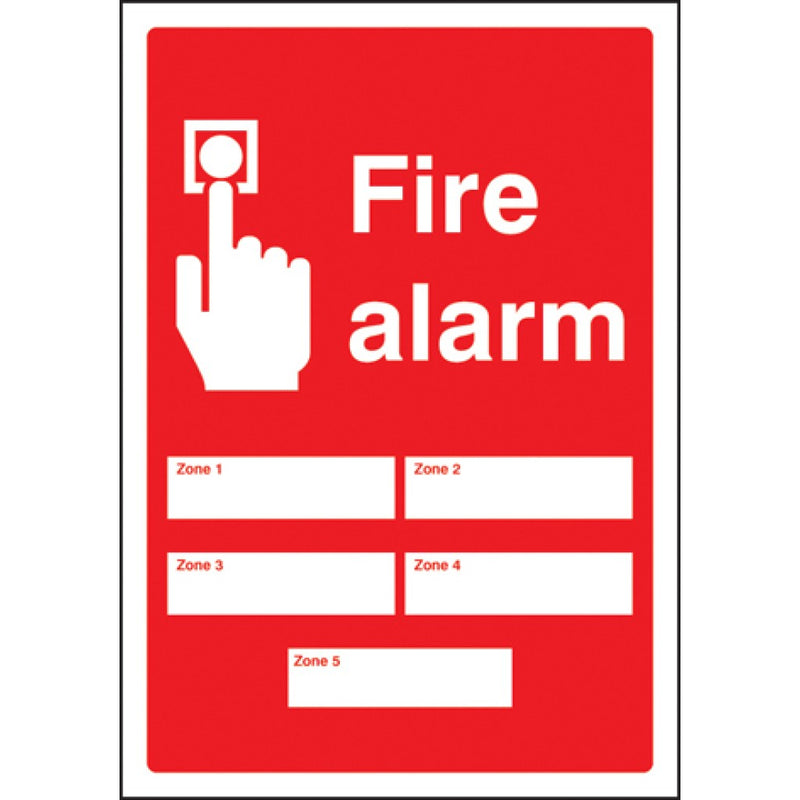 5 Fire Alarm Zones Sign | Pittman