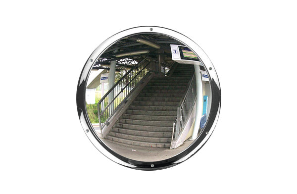 Anti-vandal mirror in underground railway station