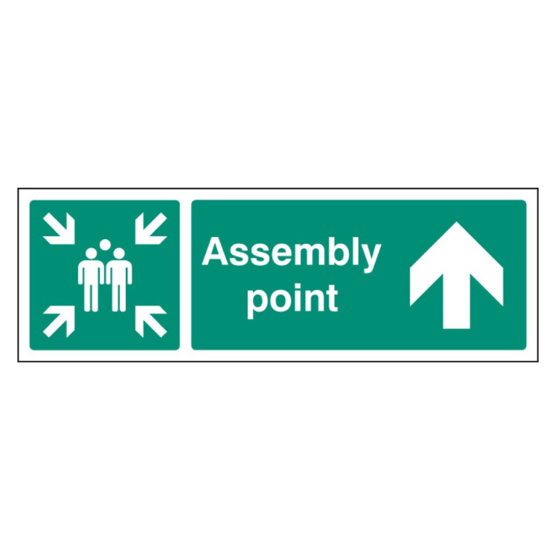 Steel Frame Assembly Point Sign Assembly Point Straight On Signage | Pittman