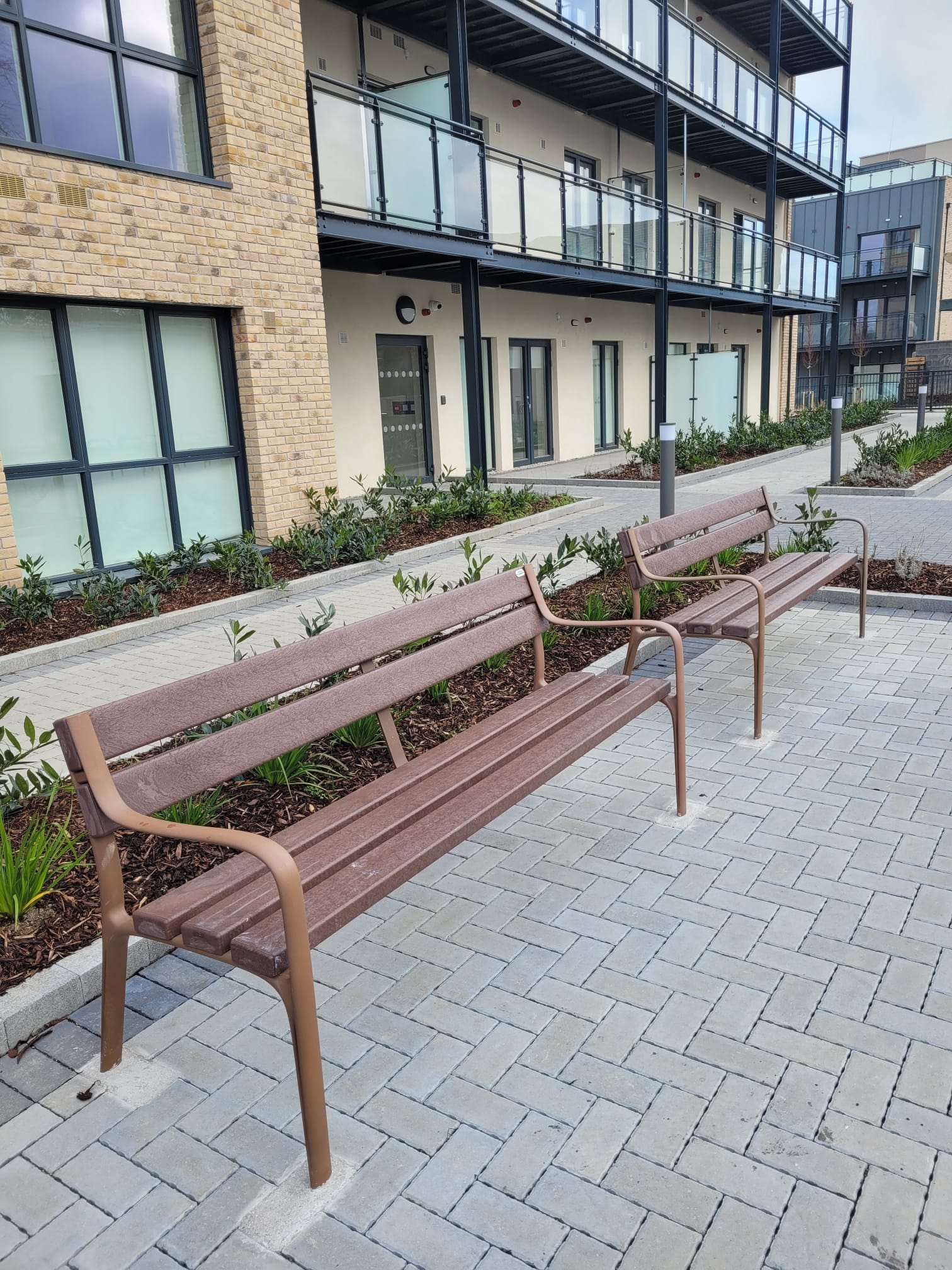 Bench in use