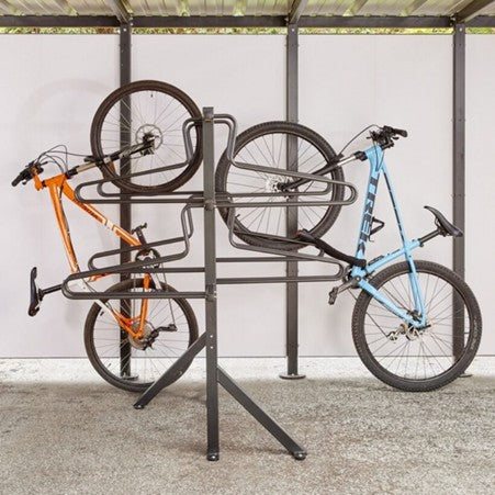 Vertical Bike Rack 4 Hoops 