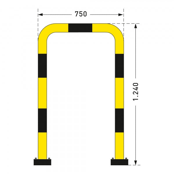 Drawing of 1240x1000mm barrier