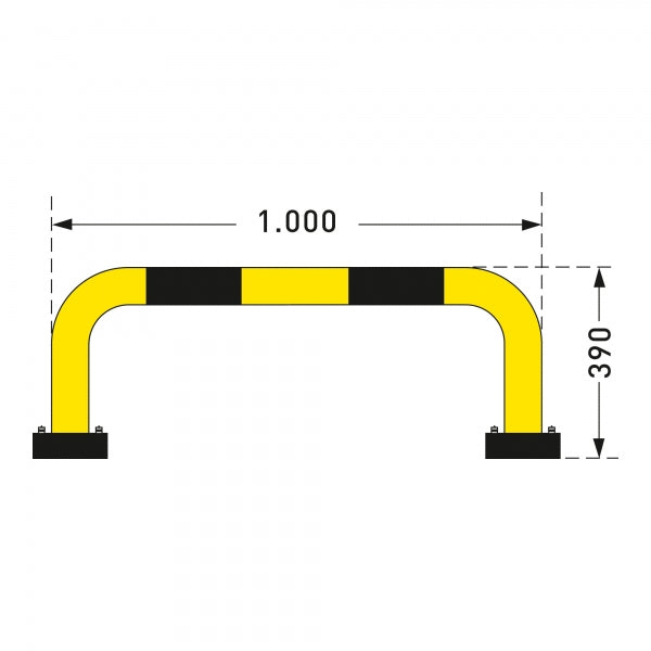 Flex barrier 390x1000mm drawing