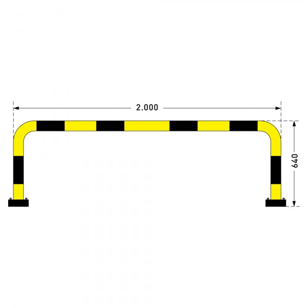 Barrier guard 640x2000mm drawing