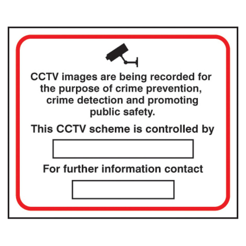 CCTV Crime Prevention and Public Safety Security Sign