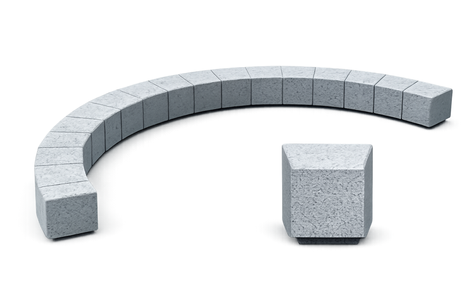 Benito Kube Kurve Concrete Bench