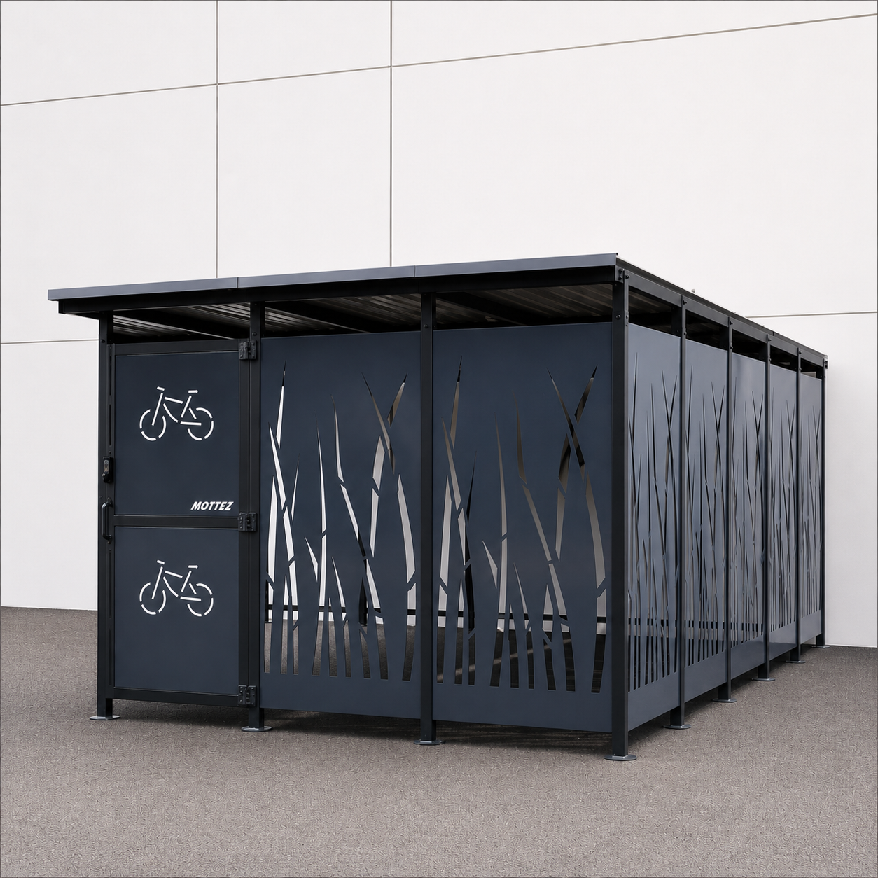 Cubic Secure Bike Shelter  (Reed Design)