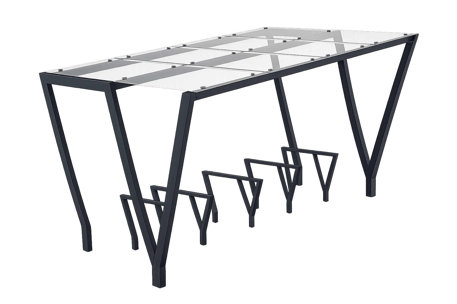VISTA Bike Shelter Single (Glass/Sheet Roofing)