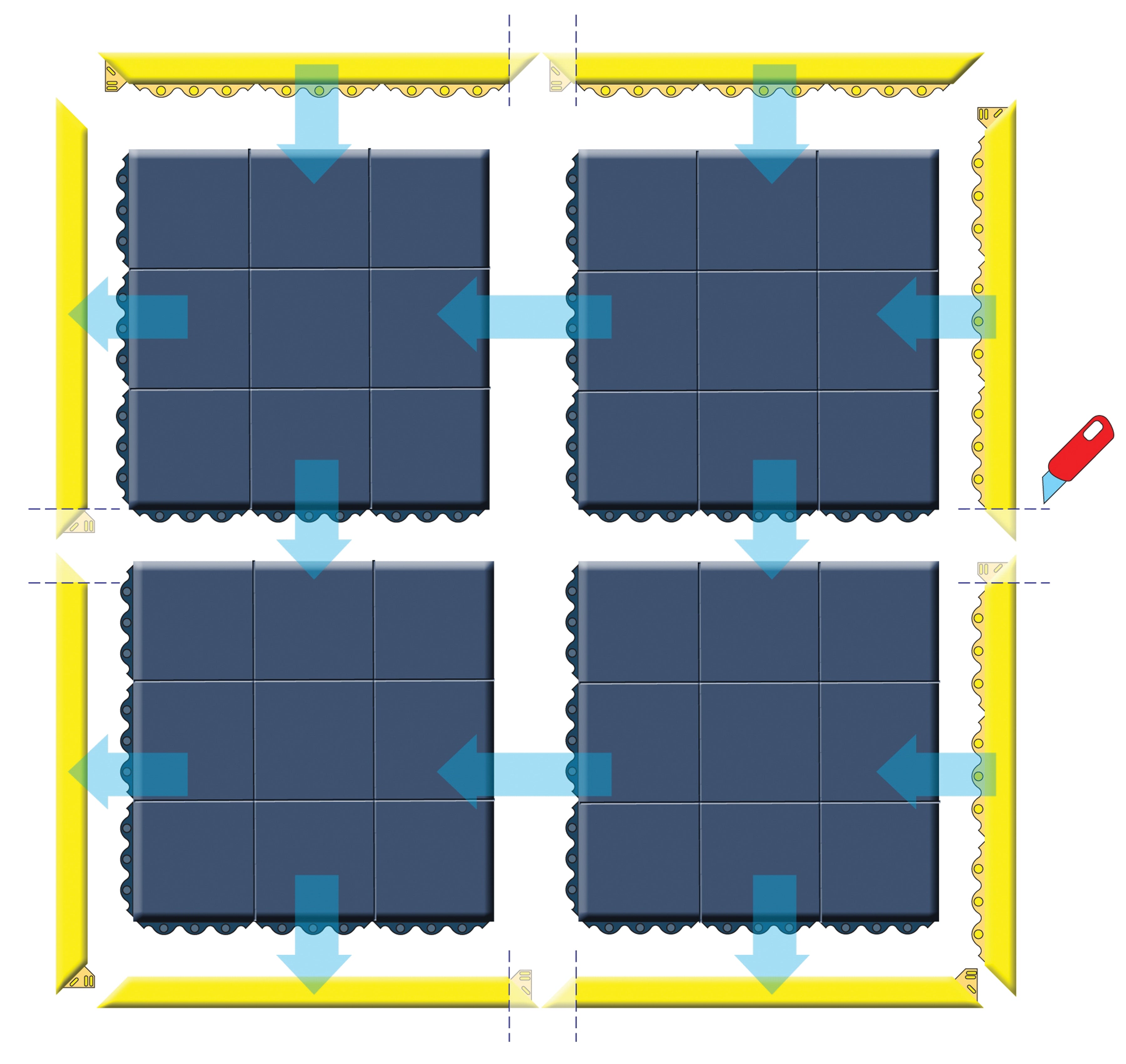 Cushion Ease Solid™ Anti-Fatigue Tile Installation Instructions
