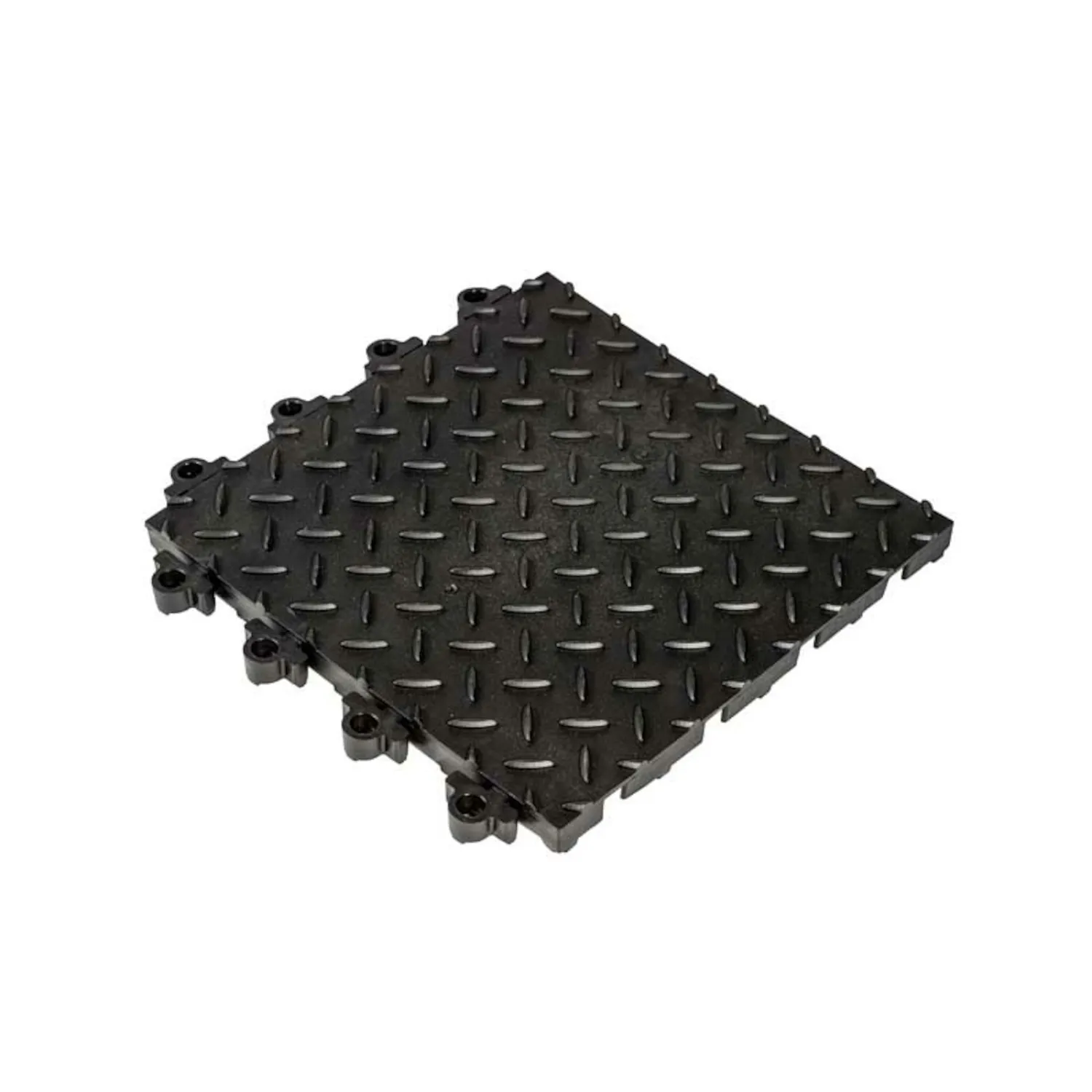 Diamond Flex Lok™ Solid Anti-Fatigue Mat Black Tile