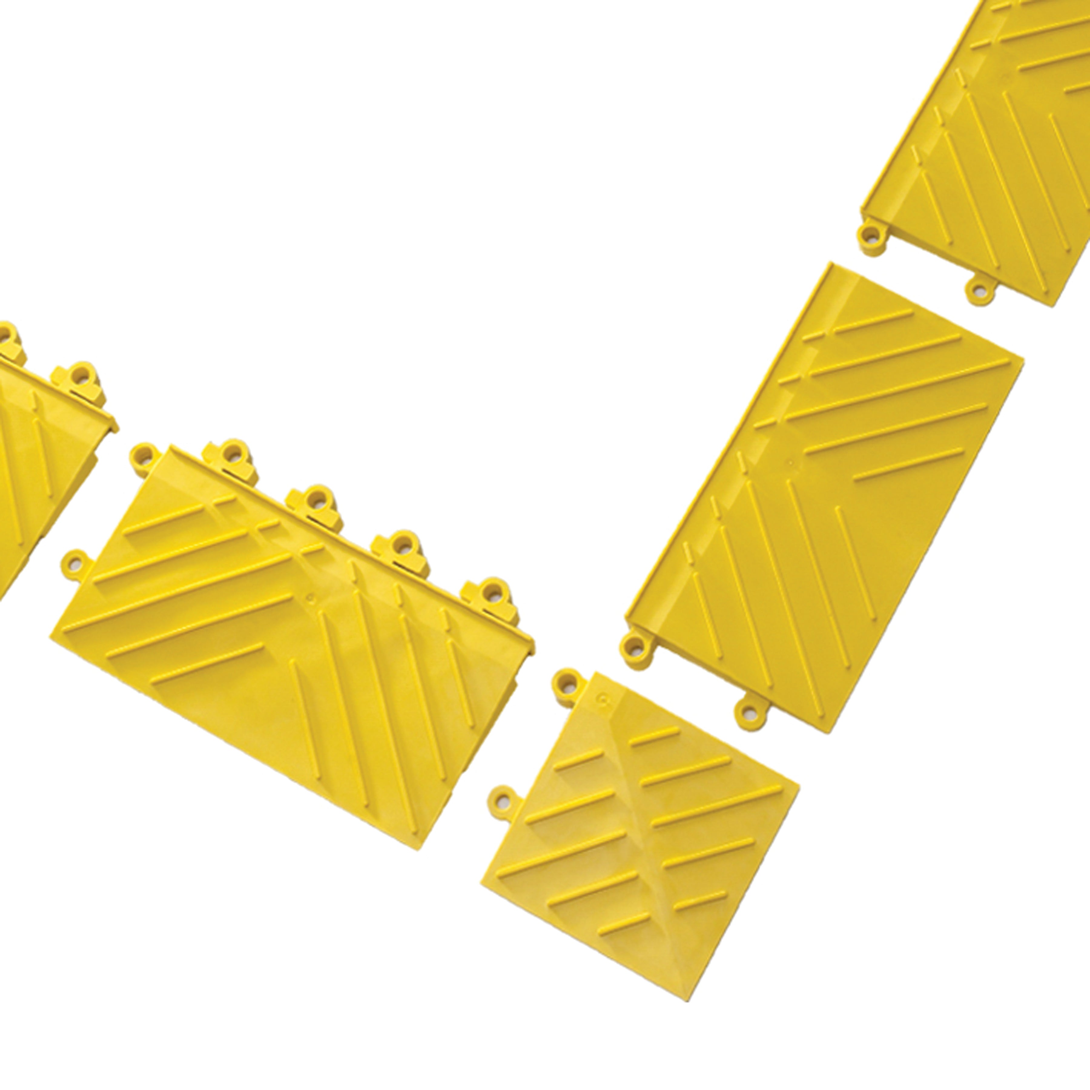 Diamond Flex Lok™ Solid Anti-Fatigue Mat Yellow Ramp
