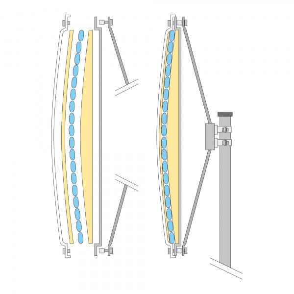 Mounting instructions for mirror