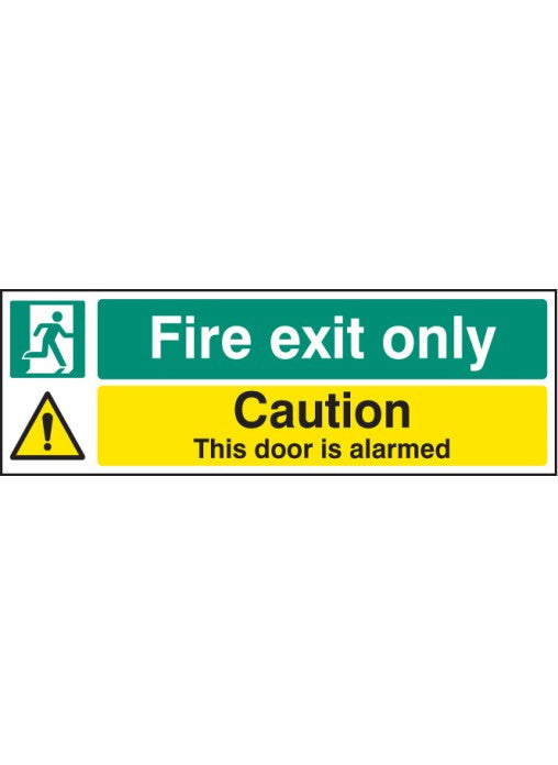 Fire Exit Alarmed Emergency Sign