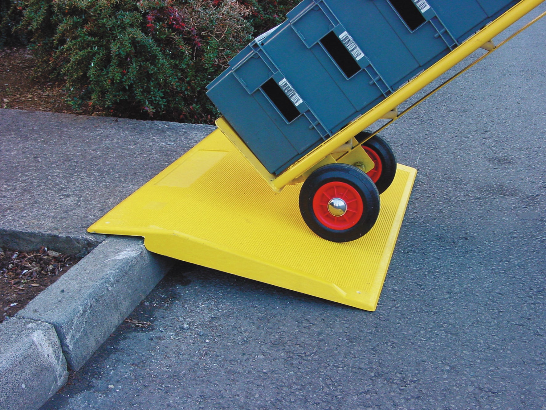 GRP Kerb Ramp In Use With Cart