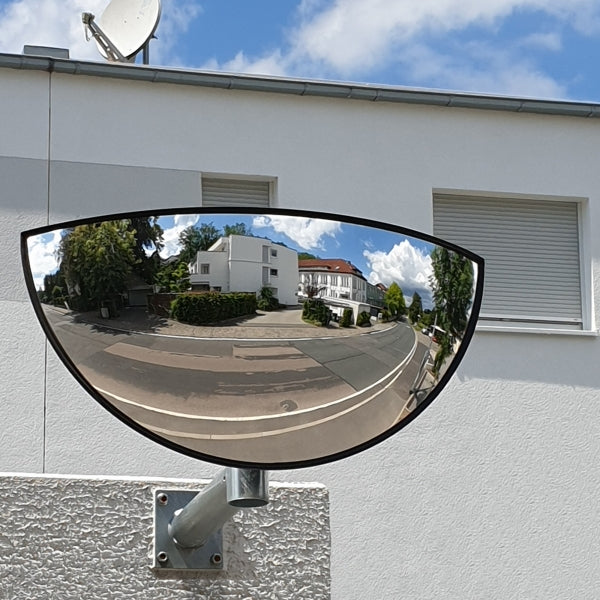 Panoramic mirror showing wide angle view