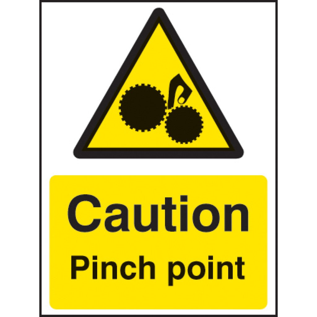 Pinch Point Warning Sign