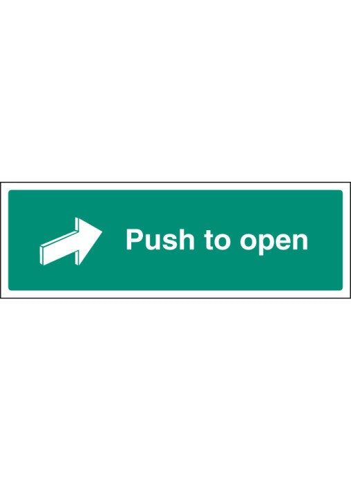 Push to Open Emergency Sign