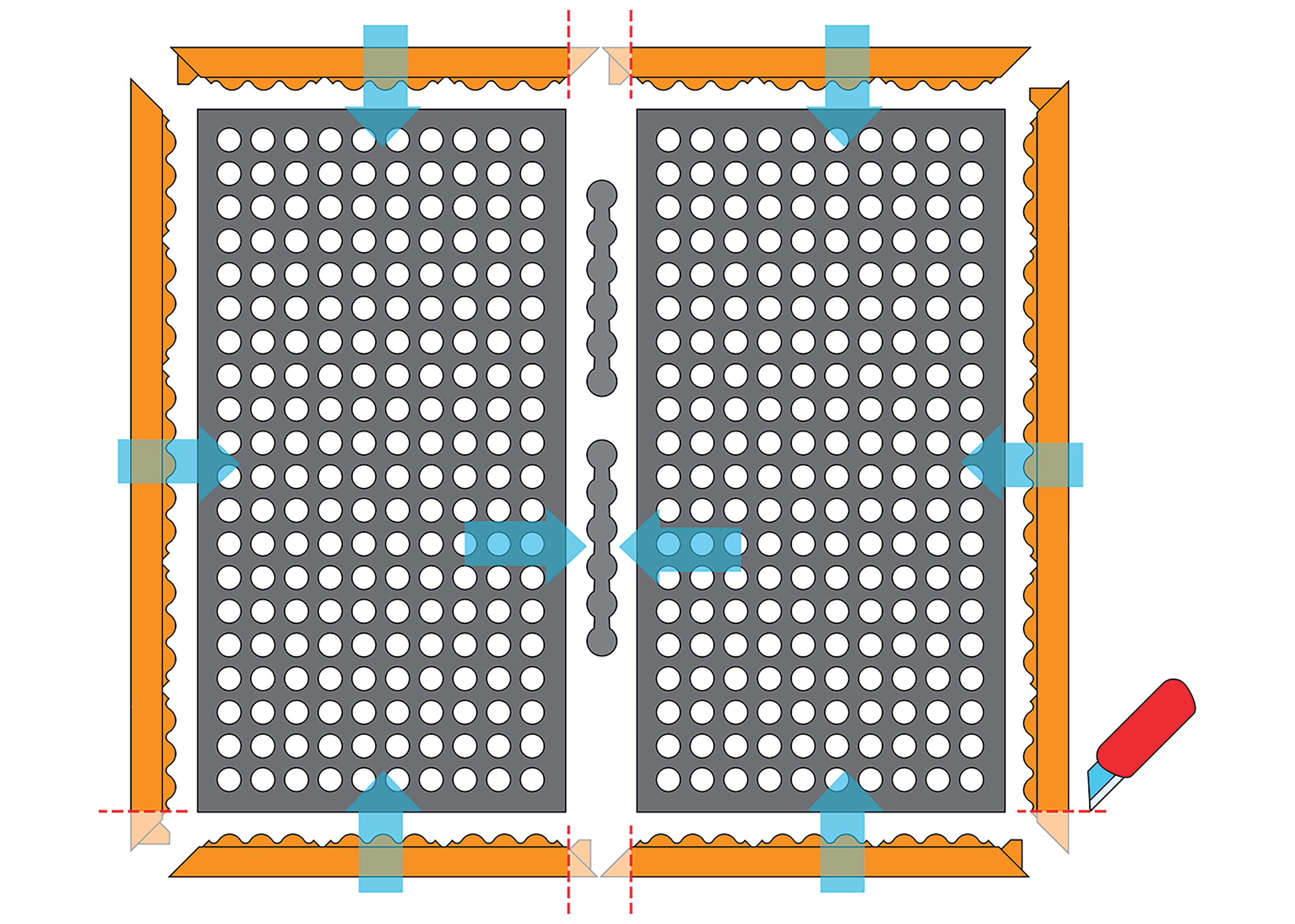 Safety Stance™ Anti-Fatigue Mat Installation Instructions