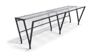 VISTA Bike Shelter Single (Glass/Sheet Roofing)