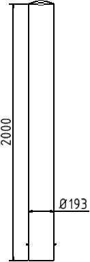 XL Barrier Post Sub-Surface Mount Ø 193mm - 2000mm