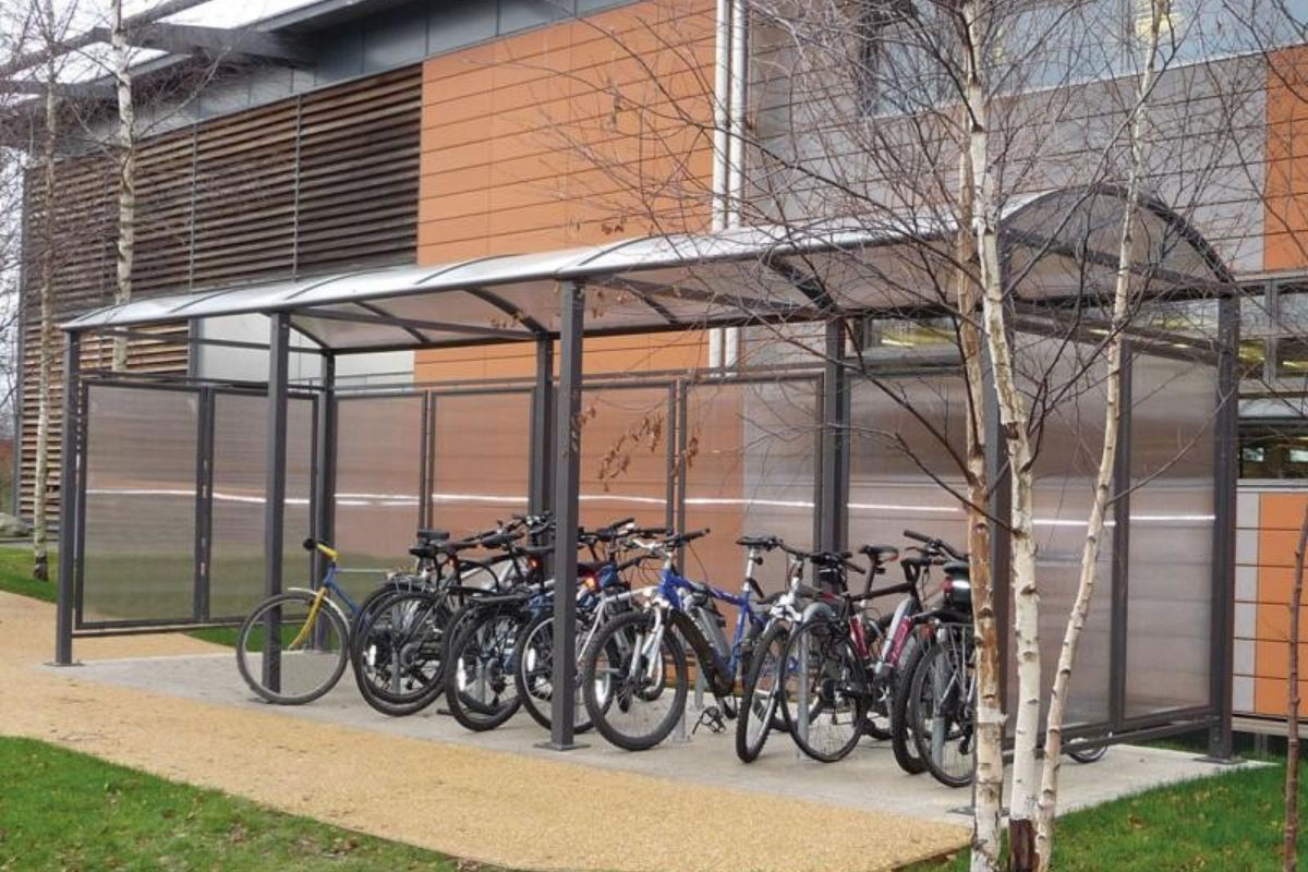 how to install bike shelters