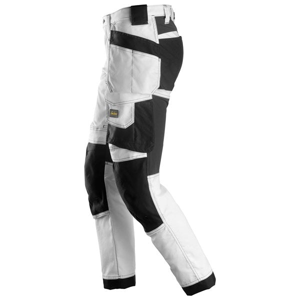 Snickers 6241 AllroundWork Stretch Trousers - White/Black