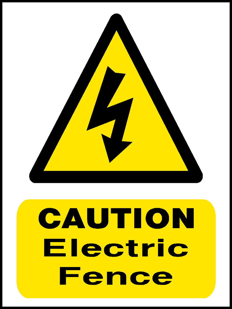 Electric Signs HDPE Plastic Signs 8-Pack Electric Fence Warning Signs - 10x3.5 Inch ...