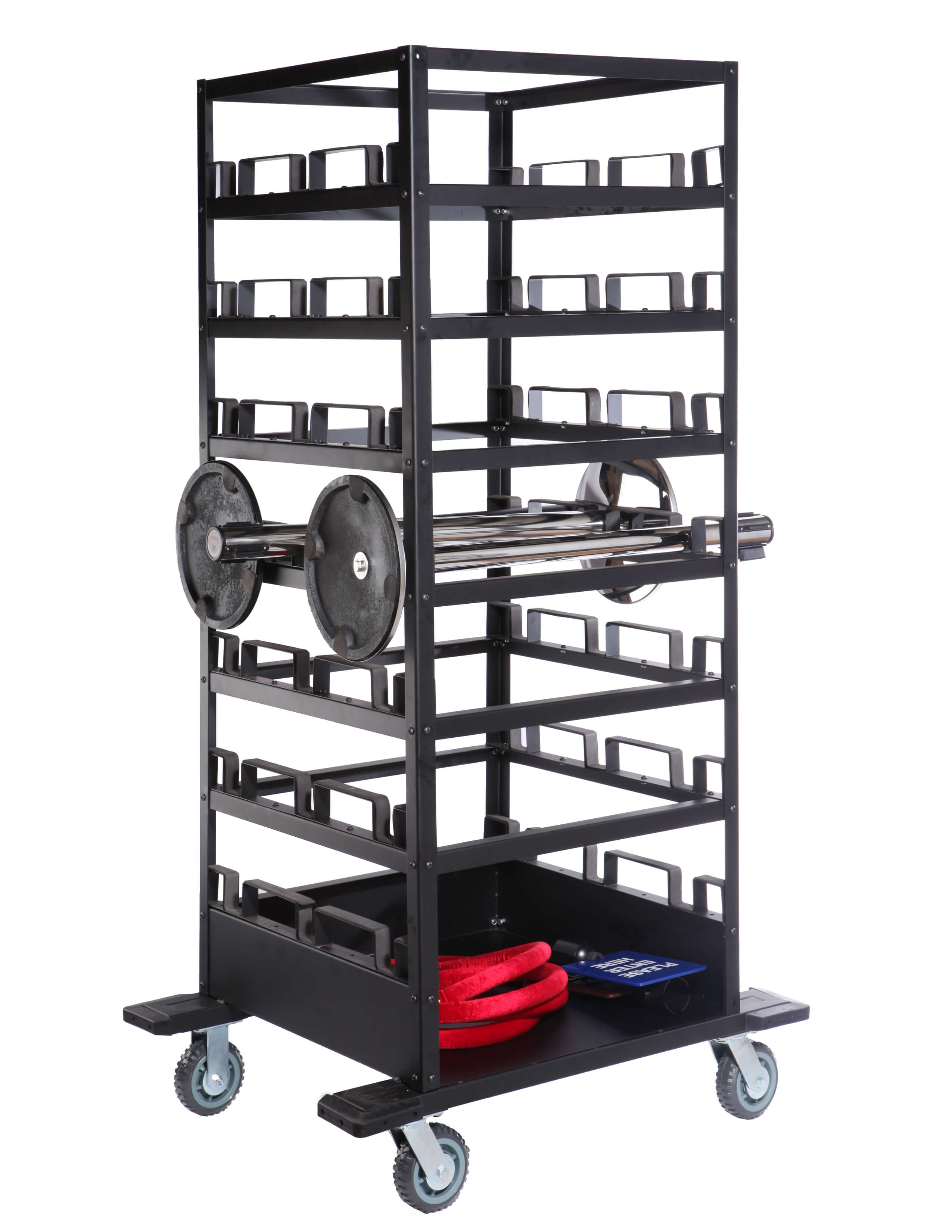 Belt Barrier Storage Cart