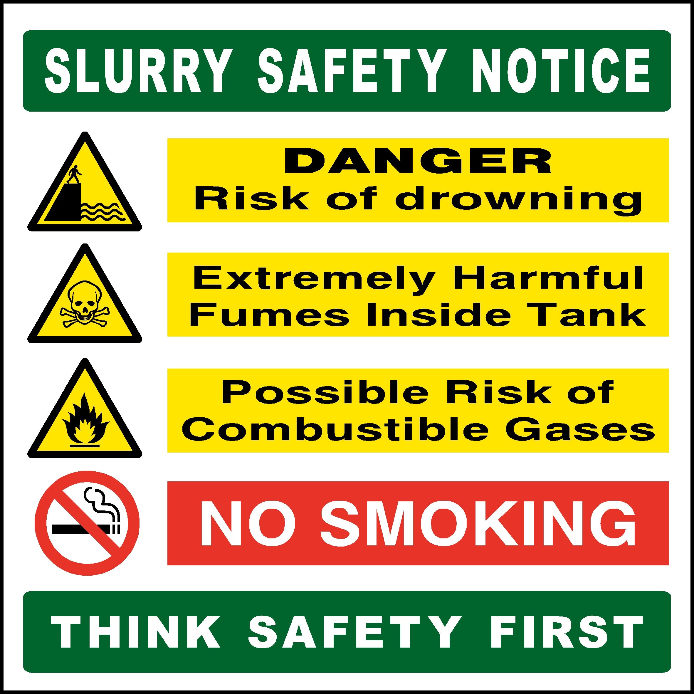 Slurry Safety Notice Sign