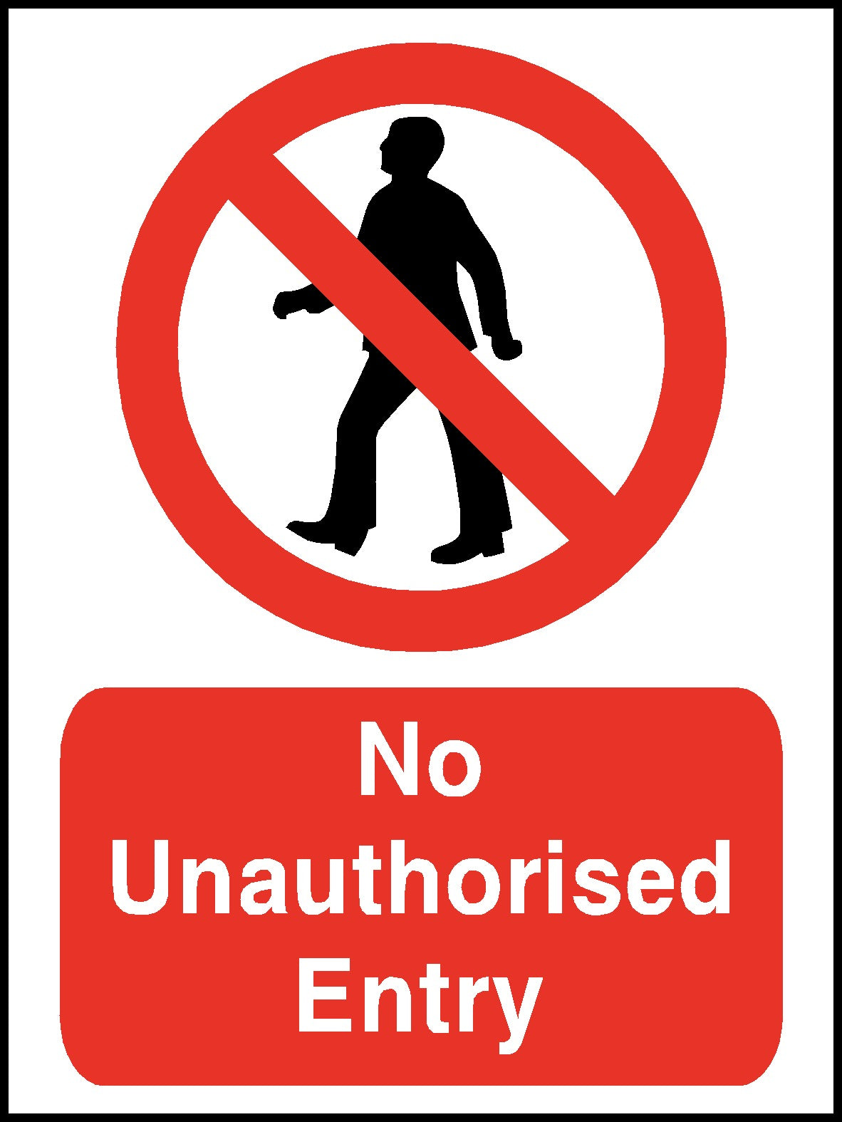 No Rude Signage No Unauthorised Entry Safety Sign