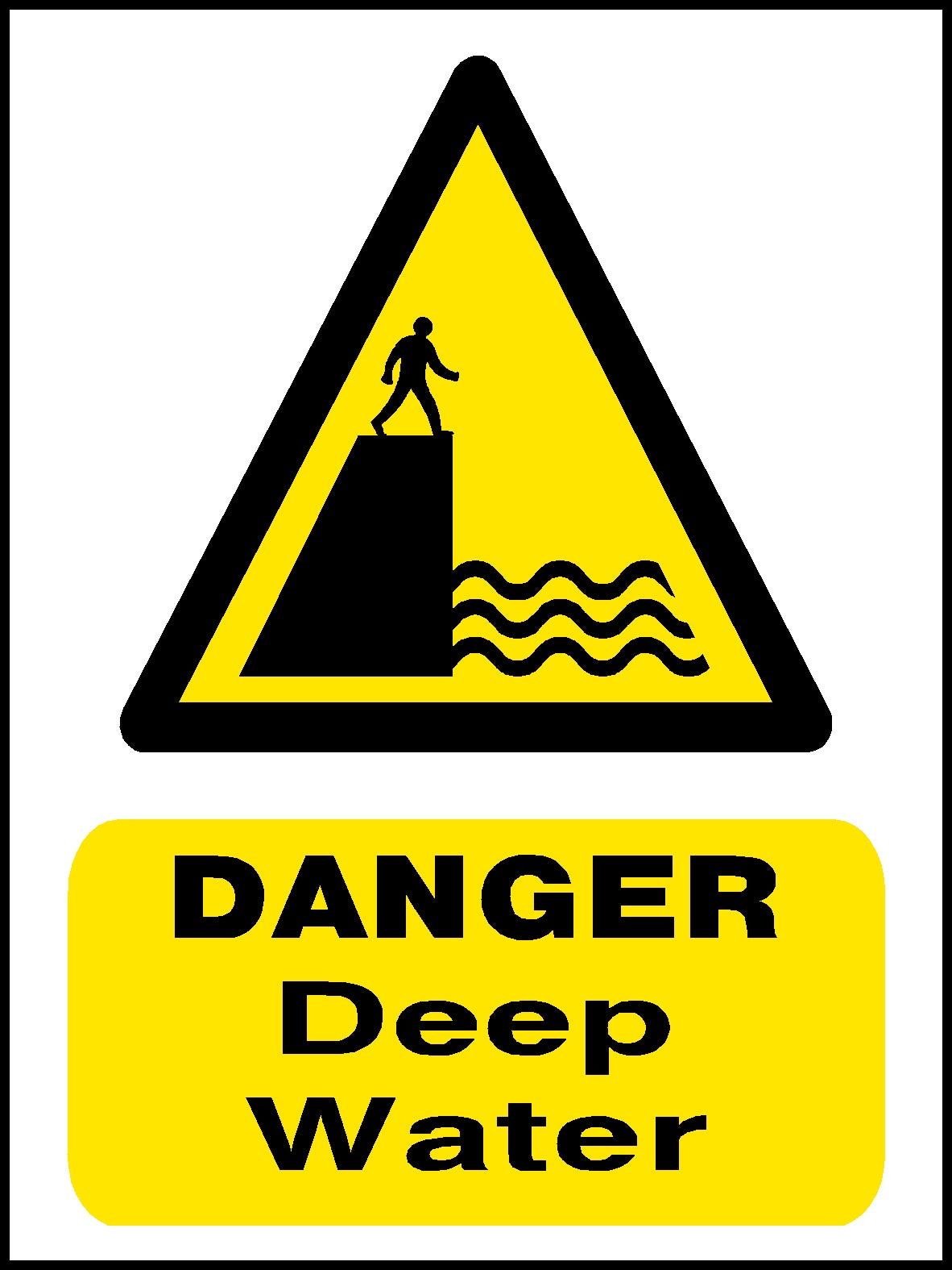 Danger Deep Water Safety Sign