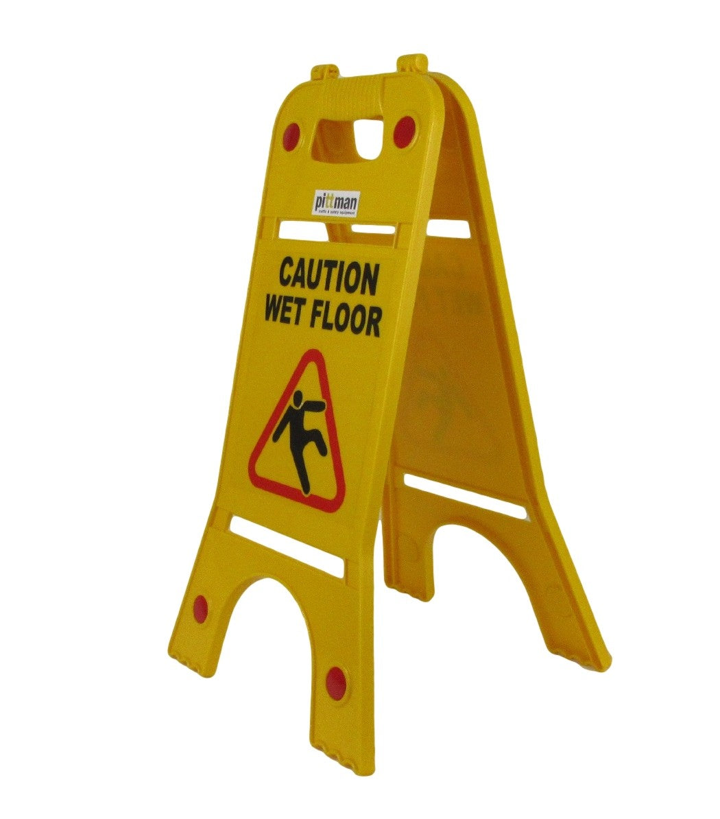 Vsafety Cartello Da Pavimento 'Attenzione Vernice Fresca' Giallo, In Plastica Pieghevole, 2 Lati