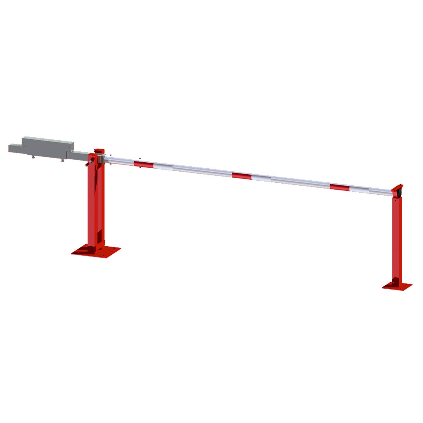 Access Barrier with Counterweight and Fixed Post