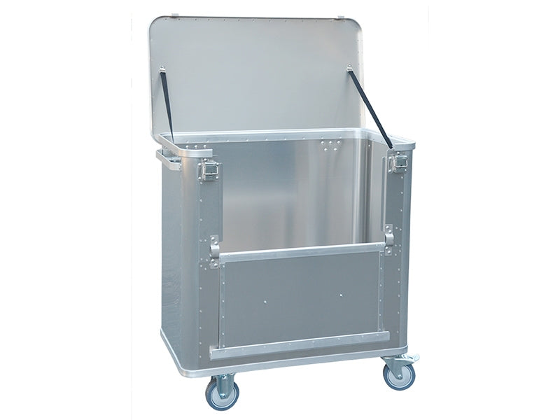 Aluminium Transport Trolley - with flap and lid