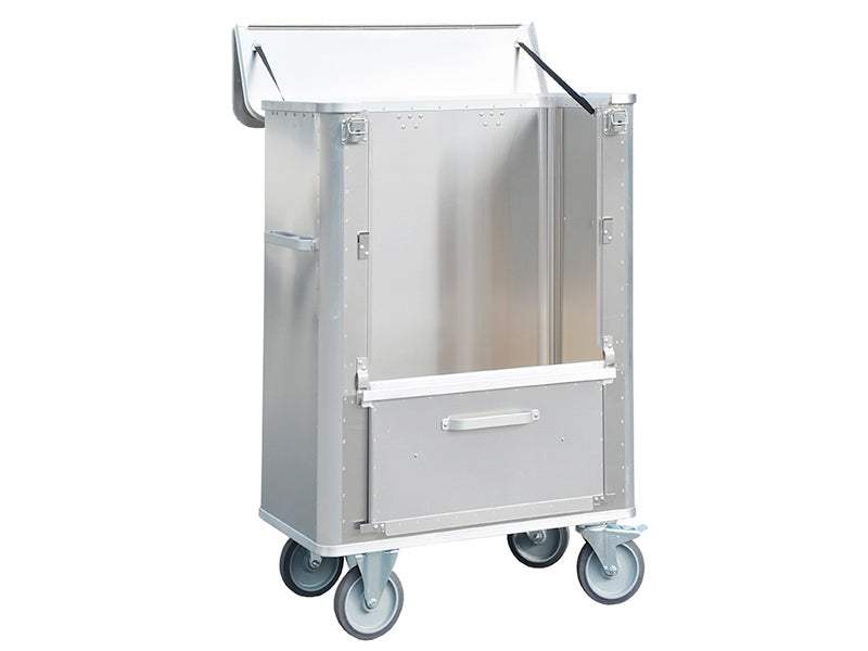 Aluminium Transport Trolley - with flap and lid