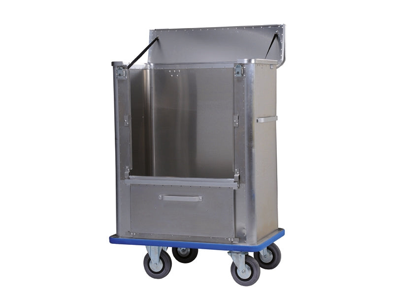 Aluminium Transport Trolley - with flap and lid