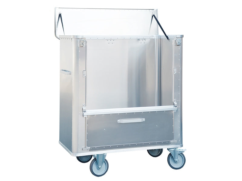 Aluminium Transport Trolley - with flap and lid