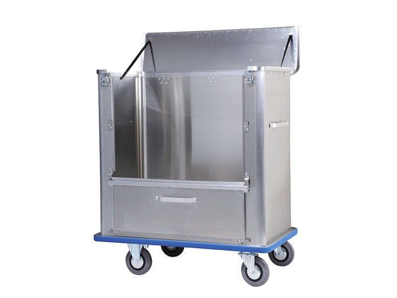 Aluminium Transport Trolley - with flap and lid