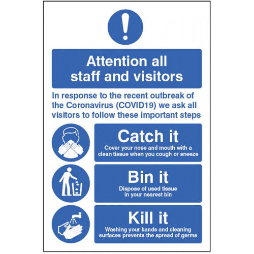 Attention All Staff And Visitors - Catch It Bin It Kill It Floor Graphic