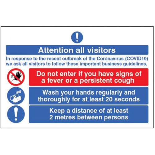 Attention All Visitors - Recent Outbreak Of Coronavirus Floor Graphic