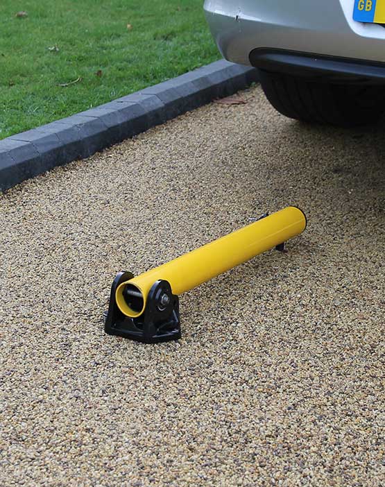 BudgetBollard Fold-Down Driveway Post